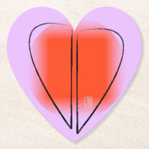 Mod-Heart Heart-shaped Paper Coaster