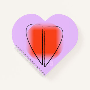 Mod Heart Heart-shaped Spiral Notebook