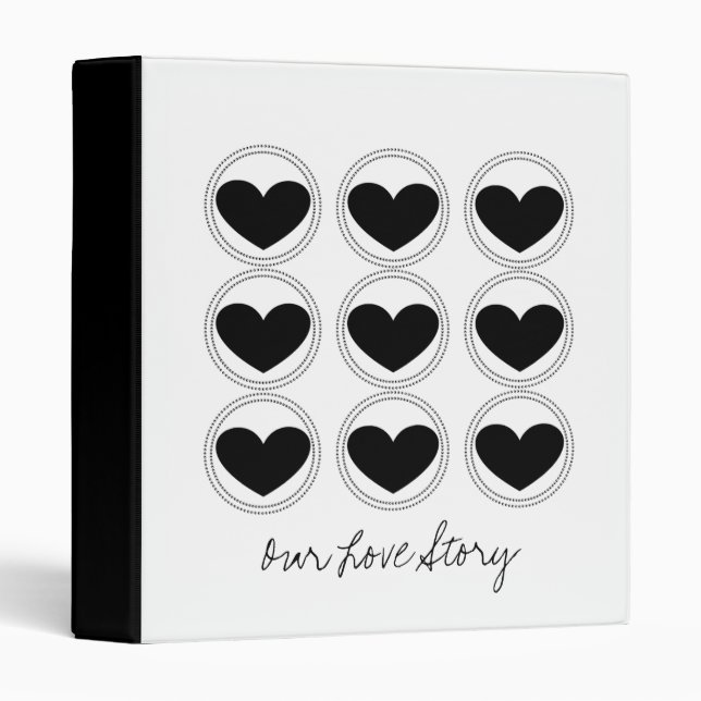 Mod Hearts Love Story Classeur (Devant/Côté)