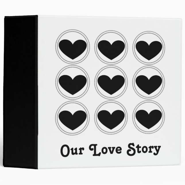 Mod Hearts Love Story Classeur (2 pouces) (Devant/Côté)