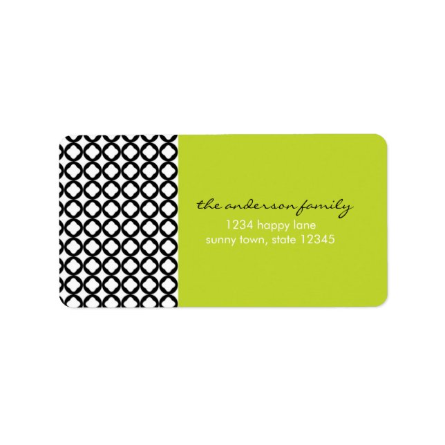 Mod Holiday Address Label Horizontal (Front)