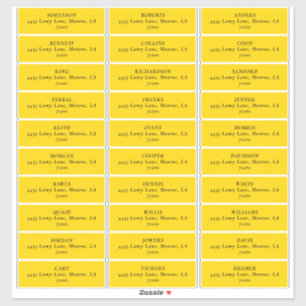 MOD JAUNE TULIP MARIAGE Étiquettes de adresse