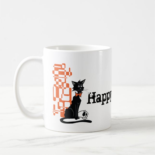 Mod Kitty Halloween Mug (Left)