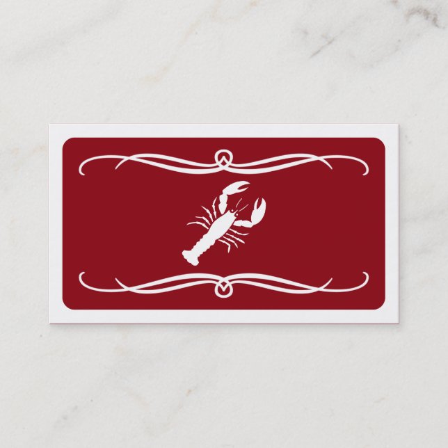 mod lobster (colour customizable) business card (Front)