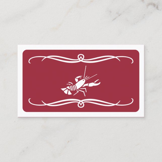 mod lobster (colour customizable) business card (Front)