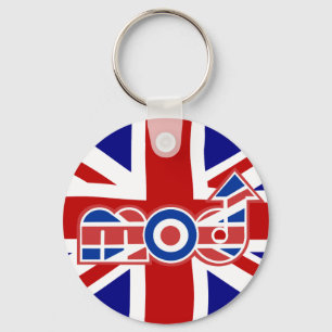 Mod Logo with union Jack Background Keychain