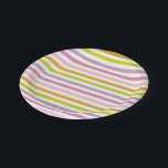 Mod Mama Baby Shower Custom Paper Plates<br><div class="desc">Matching seamlessly with the Mod Mama baby shower suite, this paper appetizer or cake plate design features bright, cheerfully coloured stripes to give your modern baby girl's shower party decor a cohesive look without being too matchy-matchy.</div>
