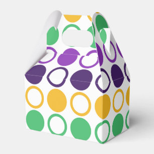 Mod Mardi Gras Dots Favor Box