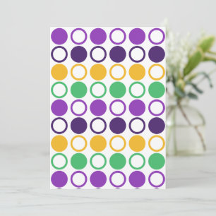 Mod Mardi Gras Dots Holiday Card
