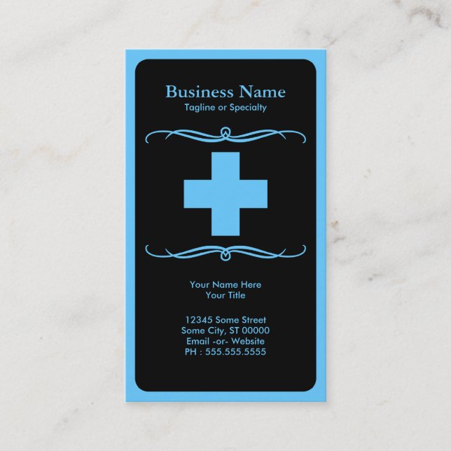 mod medical cross business card (Front)