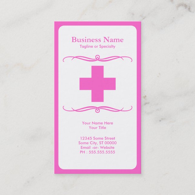 mod medical cross business card (Front)
