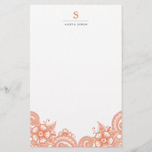 Mod Mehandi Personalized Stationery