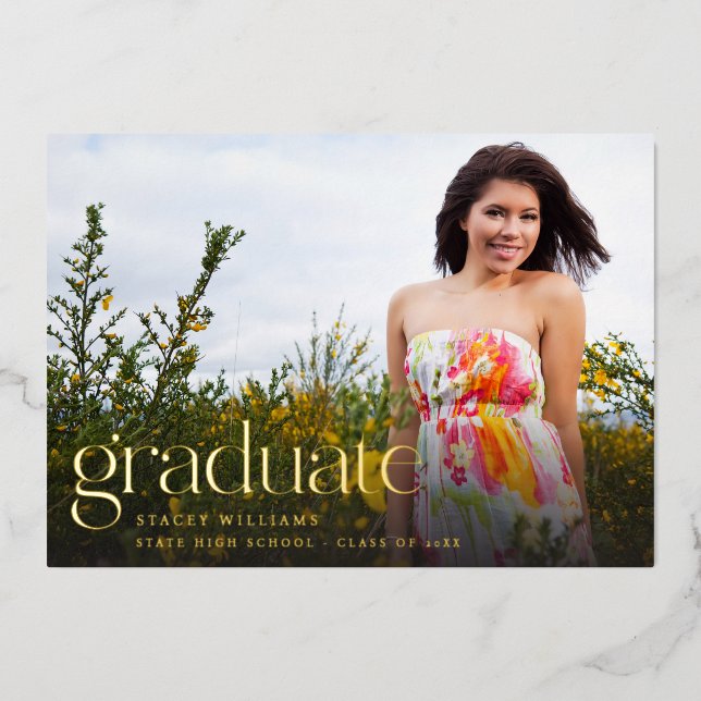 MOD Mod Photo Graduation Faire-part H (Recto)