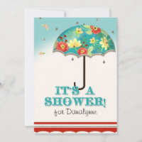 Mod Modern Floral Ranunculus Umbrella Baby Shower