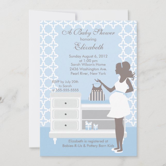 Mod Mom Baby Boy Baby Shower Invitation (Front)