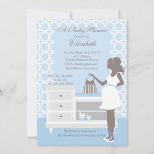 Mod Mom Baby Boy Baby Shower Invitation