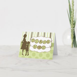 Mod Mom Baby Shower Thank You Note Card