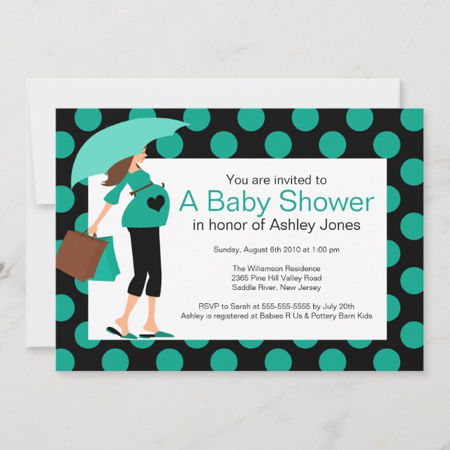 Mod Mom Boy/Girl Baby Shower Invitation (Front)