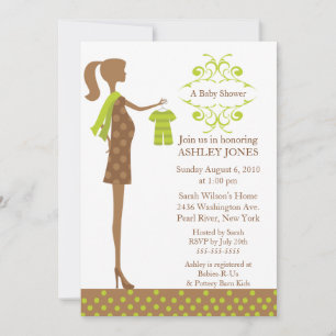 Mod Mom Boy/Girl Baby Shower Invitation
