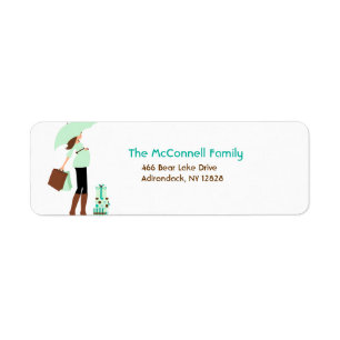 Mod Mom Green PRINTABLE ADDRESS LABELS