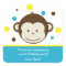 Mod Monkey Boy Birthday Party Thank You Stickers