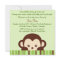 Mod Monkey Jungle Baby Shower Invitations