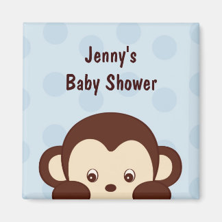 Mod Monkey Pois Baby shower Favoriser les Magnets