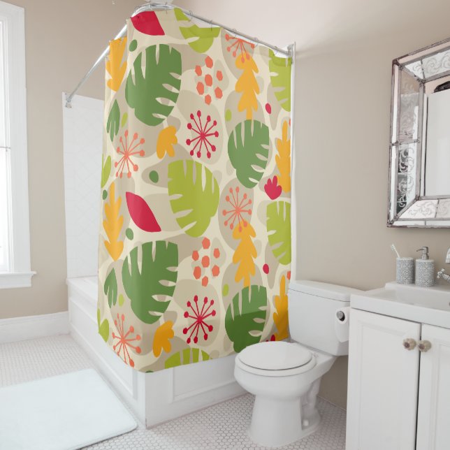 Mod Monstera Leaf Abstract Hawaiian Tropical -Warm (In Situ)