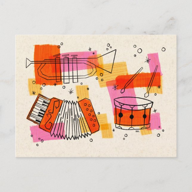 Mod Music  Postcard (Front)
