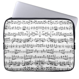 Mod Musician Music Notes Pattern Laptop Sleeve