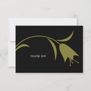 MOD OLIVE TULIP WEDDING THANK YOU CARD