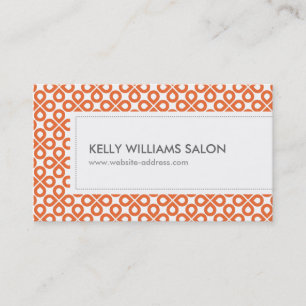 MOD ORANGE PATTERN Business Card