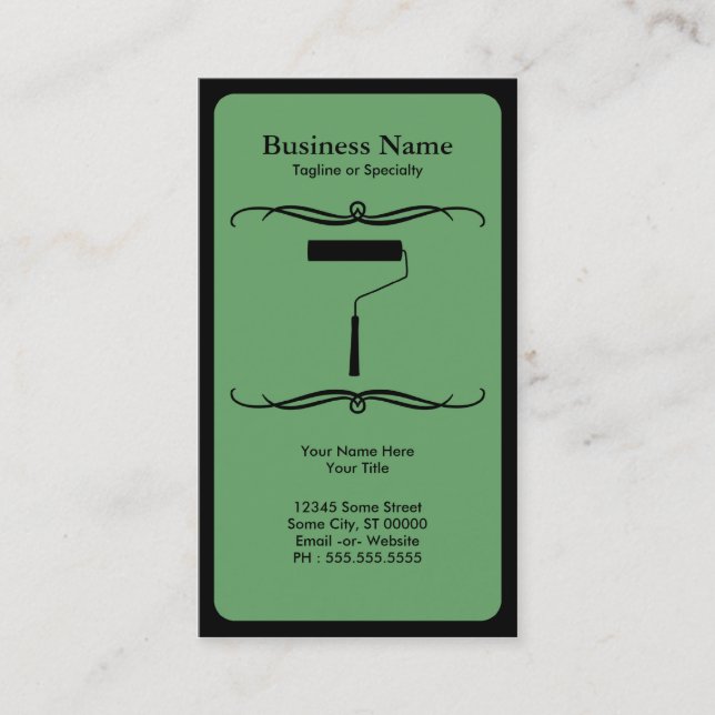 mod paint roller business card (Front)