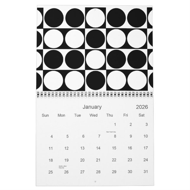 Mod Patterns 2011 Monthly Calendar - Medium (Jan 2026)