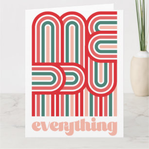 Mod Peppermint Stripe Merry Everything Card