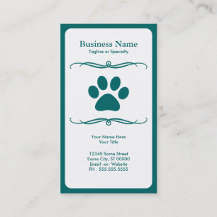 mod pet paw business card