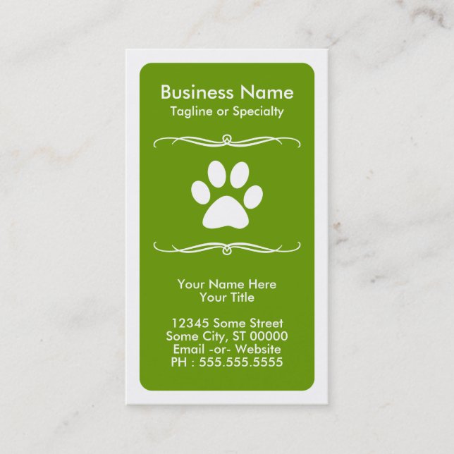mod pet paw loyalty card (Front)
