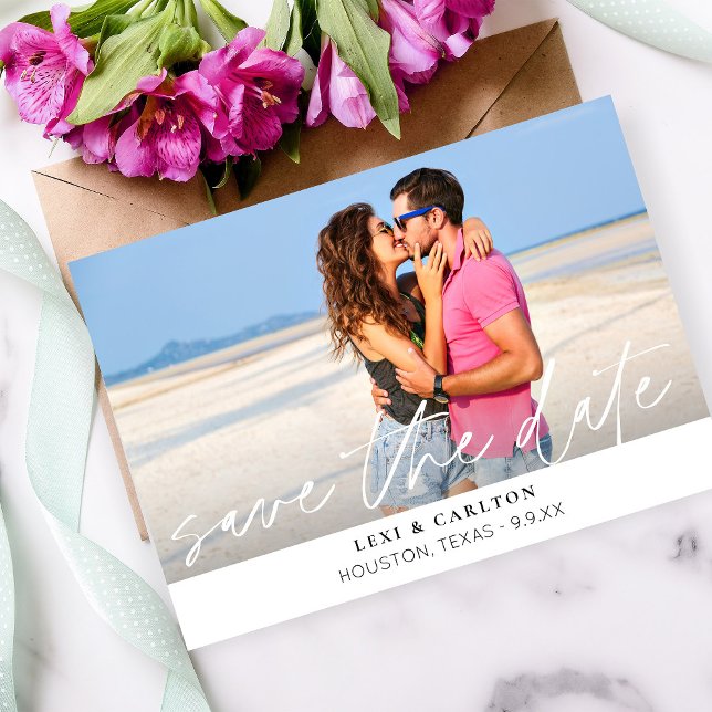 MOD Photo & Calligraphy 4 W Save the Date Invitation (Creator Uploaded)