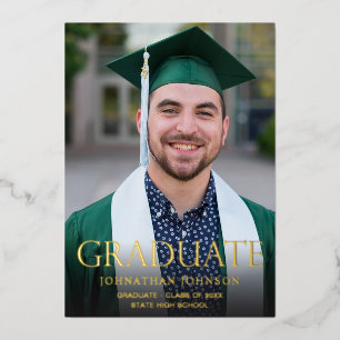 Mod Photo Graduate Foil Graduate Faire-part