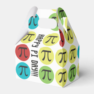 Mod Pi  Day - Colourful Pi Symbol Circles Favor Box