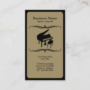 mod piano business card