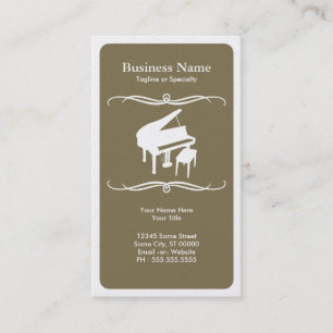 mod piano business card