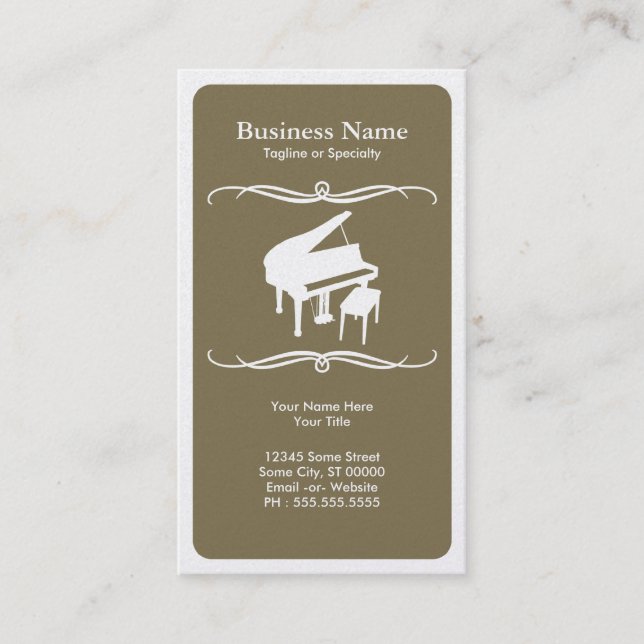 mod piano business card (Front)