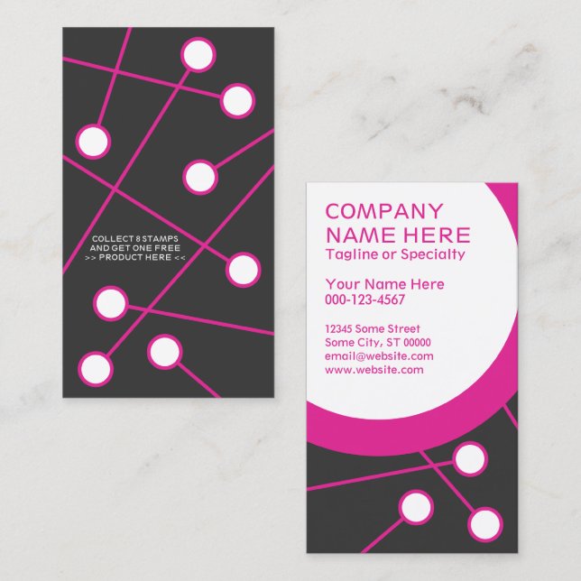 mod pink frequent buyer card (Front/Back)