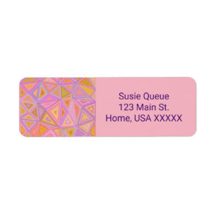 Mod Pink Purple and Yellow Geometric