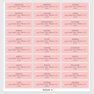 MOD PINK TULIP WEDDING Address Labels