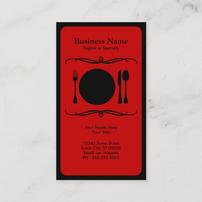 mod place setting business card (Front)