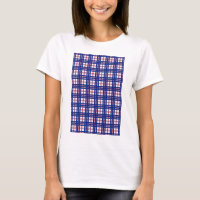 Mod Plaid Pattern Red White Blue