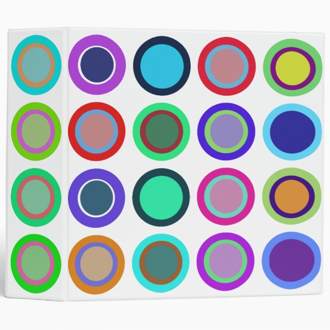 Mod Polka Dot 2" Binder (Front/Spine)