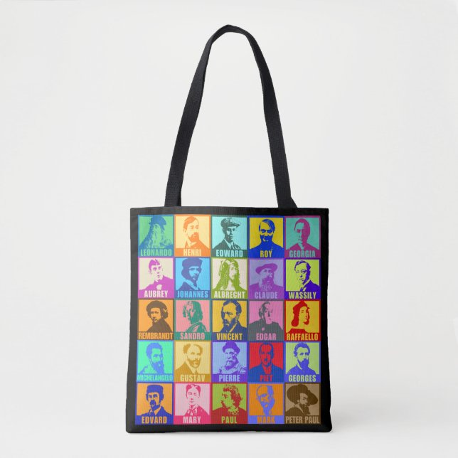 Mod Pop Art Artists Tote Bag (Front)